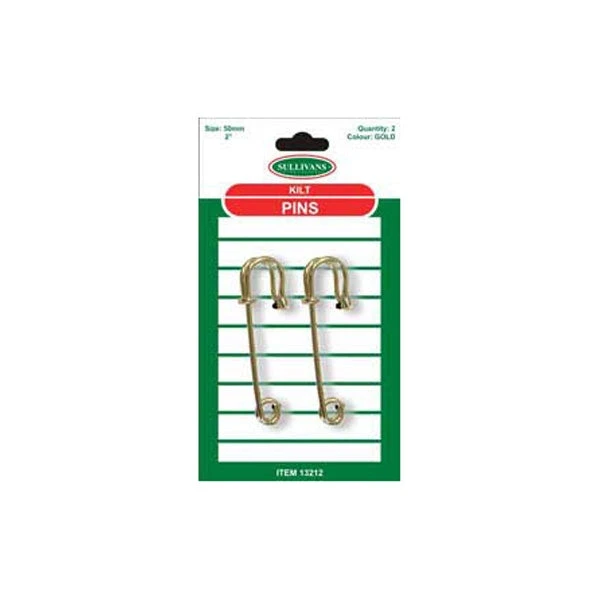 Sullivans Kilt Pins, Gold- 50mm 1 Sullivans Kilt Pins, Gold- 50mm