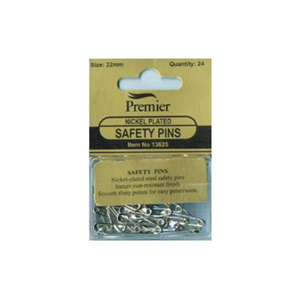 Sullivans Safety Pins, Nickle- 22 Mm 1 Sullivans Safety Pins, Nickle- 22 Mm