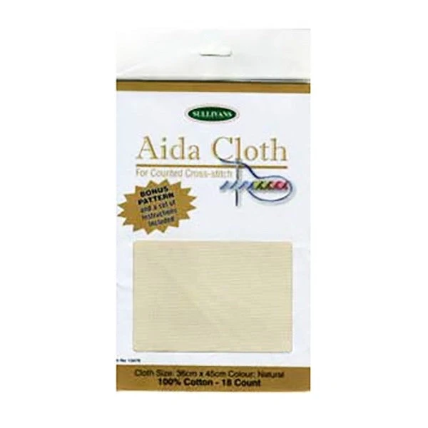 Sullivans Aida Cloth, Natural- 36x45cm 1 Sullivans Aida Cloth, Natural- 36x45cm