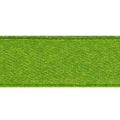 Double Sided Satin Ribbon, Bright Green- 15mm X 4m