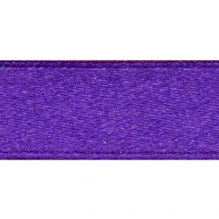 Double Sided Satin Ribbon, Purple- 15mm X 4m