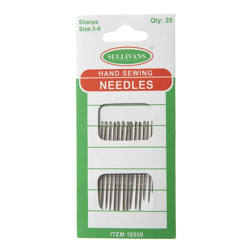 Hand Sewing Needles, Sharps Size 3-9- 20pk 1 Hand Sewing Needles, Sharps Size 3-9- 20pk