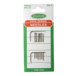 Hand Sewing Needles, Tapestry Size 22- 6pk