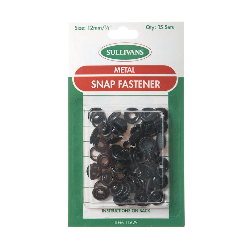 Metal Snap Fasteners Size 12mm, Bronze- 15 Sets 1 Metal Snap Fasteners Size 12mm, Bronze- 15 Sets