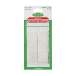 Grip-It Sticky Back Fastener Size 22mm, White- 3 Sets