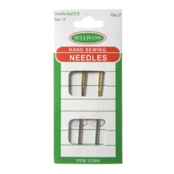 Hand Sewing Needles, Gold Chenille Size 13- 2pk