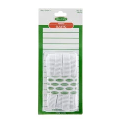 Sullivans Ribbed Elastic, White- 12mm X 5m