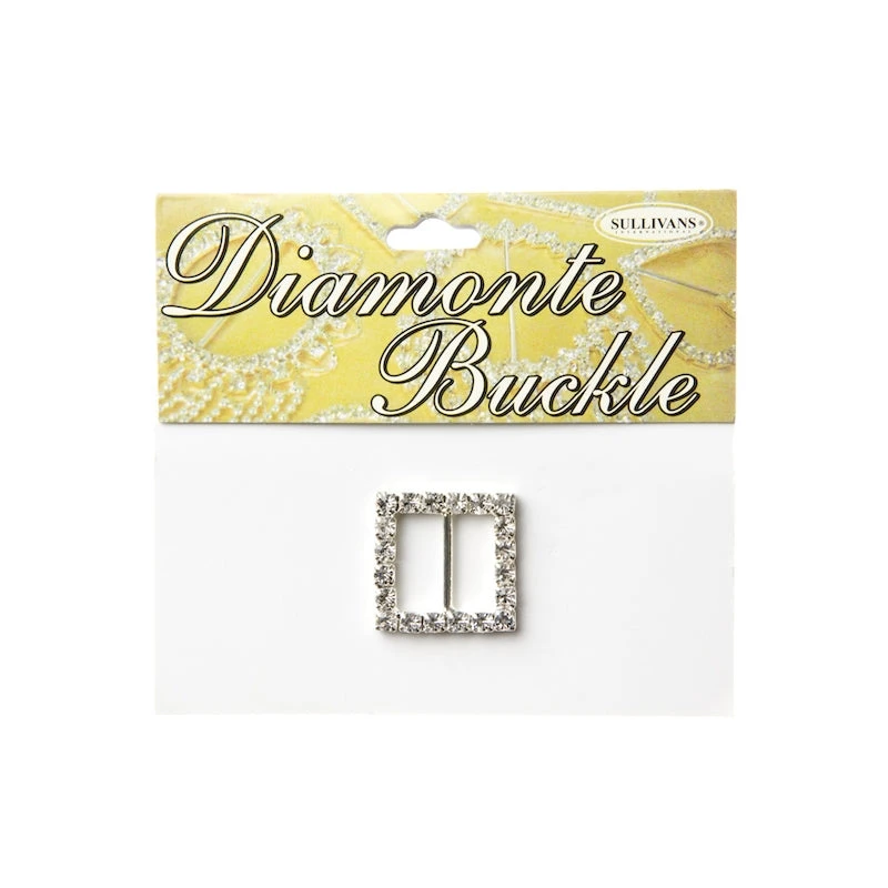 Sullivans Diamante Buckle, Square- 25mm 1 Sullivans Diamante Buckle, Square- 25mm