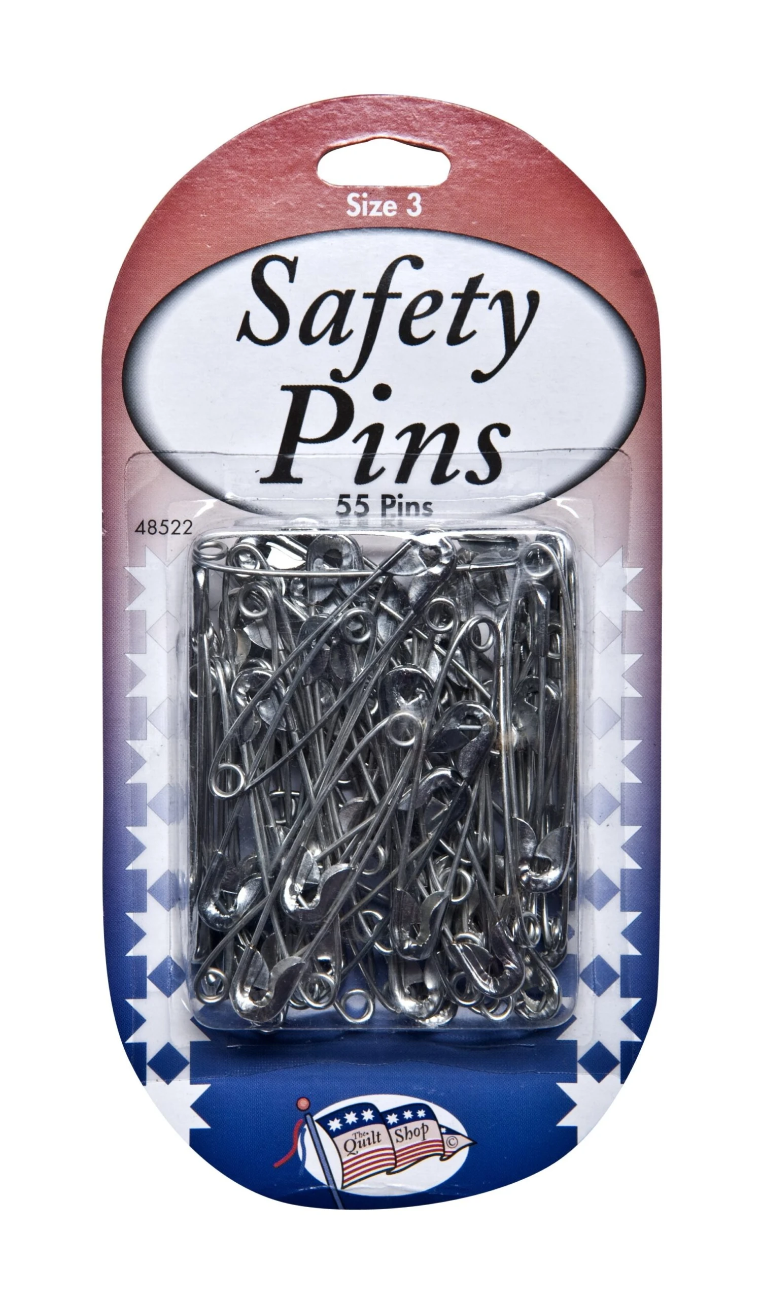 Safety Pins Size 3, Silver- 55pk 1 Safety Pins Size 3, Silver- 55pk